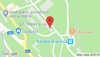 Google map:  SITTRANS s.r.o.  Trate Mládeže 1  969 01 Banská Štiavnica